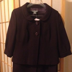 Ann Taylor Suit Jacket & Skirt - Dark Purple